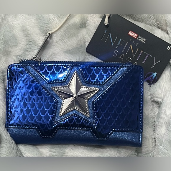 NWT Loungefly Marvel Captain America infinity war flap wallet - Picture 5 of 8